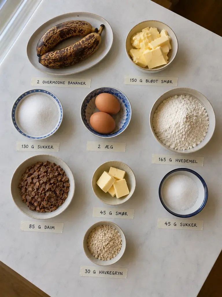 Bananmuffins der altid lykkes: nem opskrift med sprød crumble