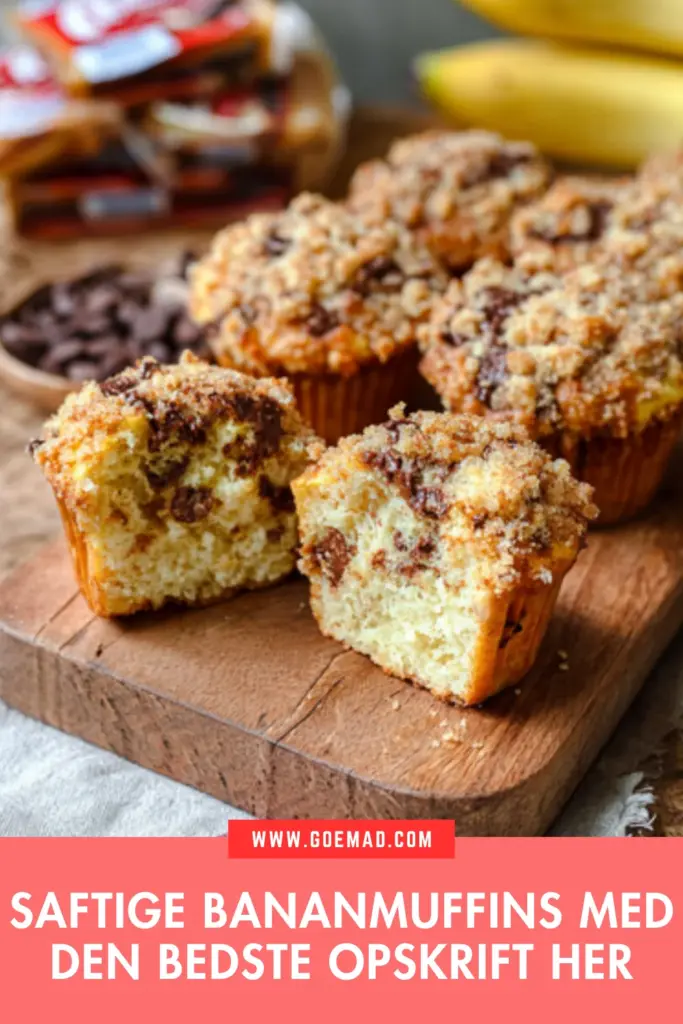 Bananmuffins der altid lykkes: nem opskrift med sprød crumble