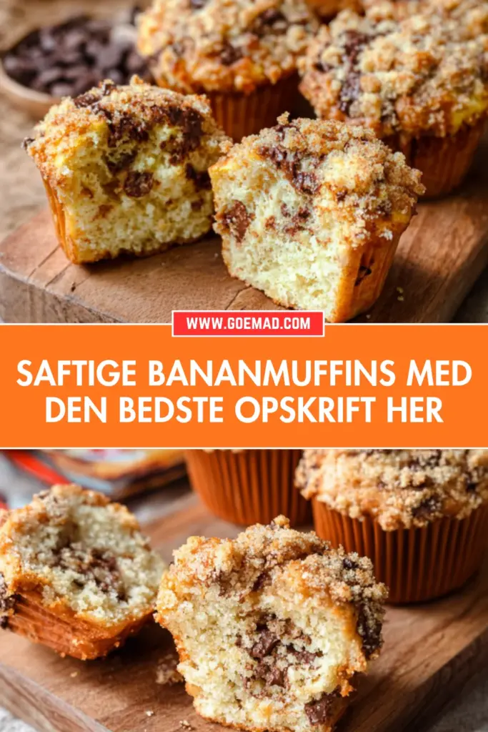 Bananmuffins der altid lykkes: nem opskrift med sprød crumble