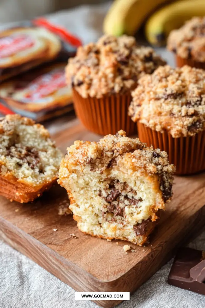 Bananmuffins der altid lykkes: nem opskrift med sprød crumble