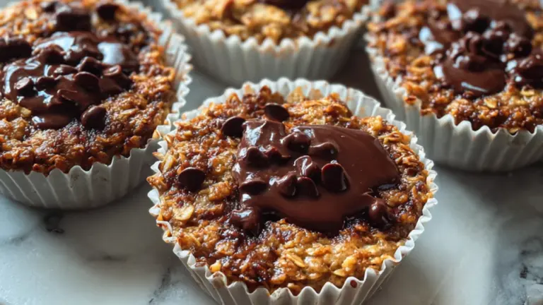 Bananmuffins med havregryn og chokolade: blød, nem og fuld af smag