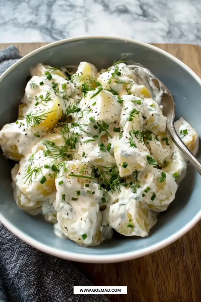 Nem bearnaise kartoffelsalat til grillaften: cremet og fuld af smag