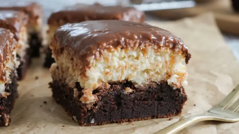 Bounty brownie opskrift med kokos og ganache: sådan gør jeg det
