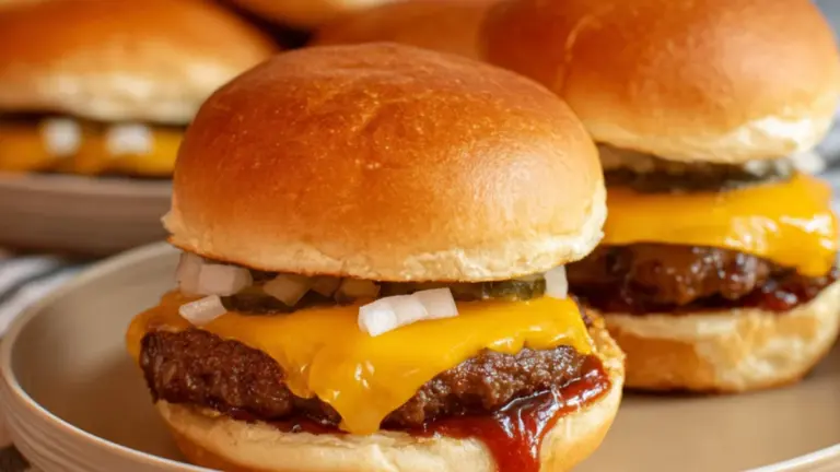 Klassisk cheeseburger opskrift med saftig bøf og smeltet ost