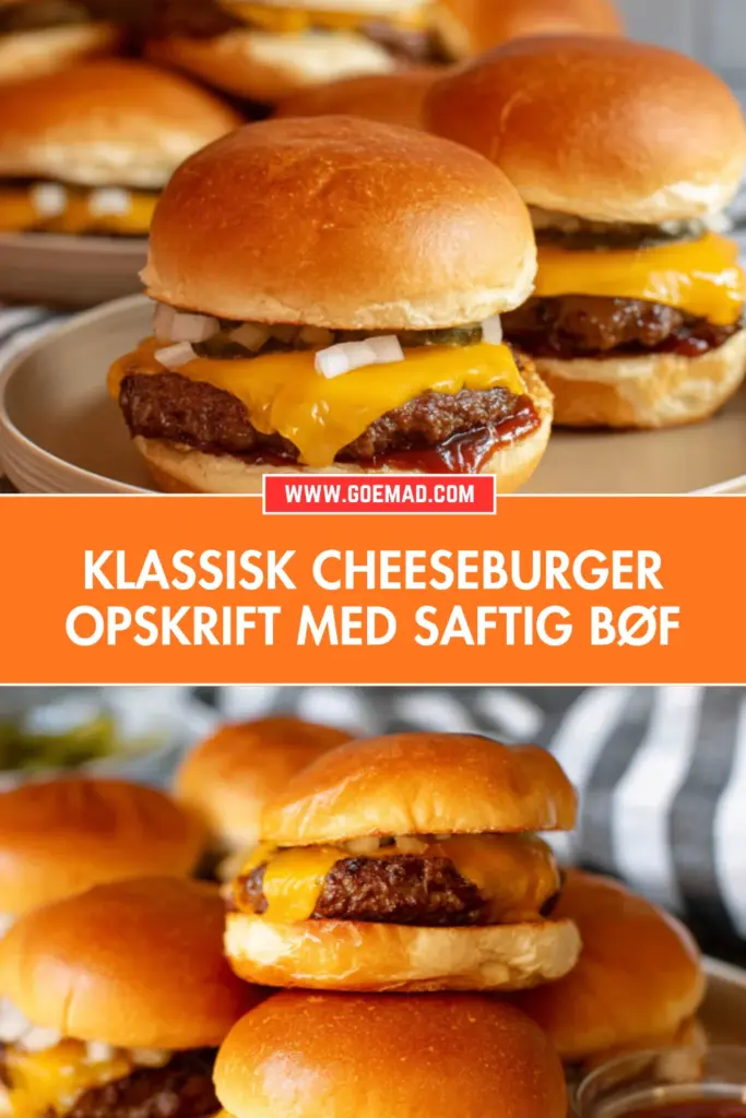 Klassisk cheeseburger opskrift med saftig bøf og smeltet ost