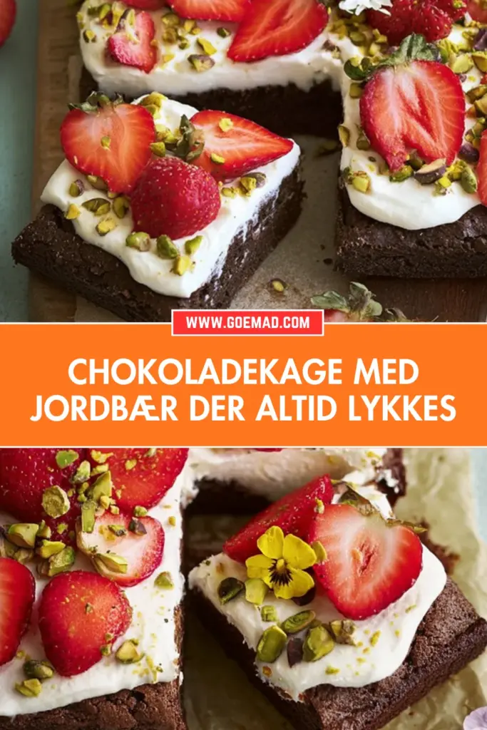Saftig chokoladekage med jordbær og flødecreme: sådan gør jeg det