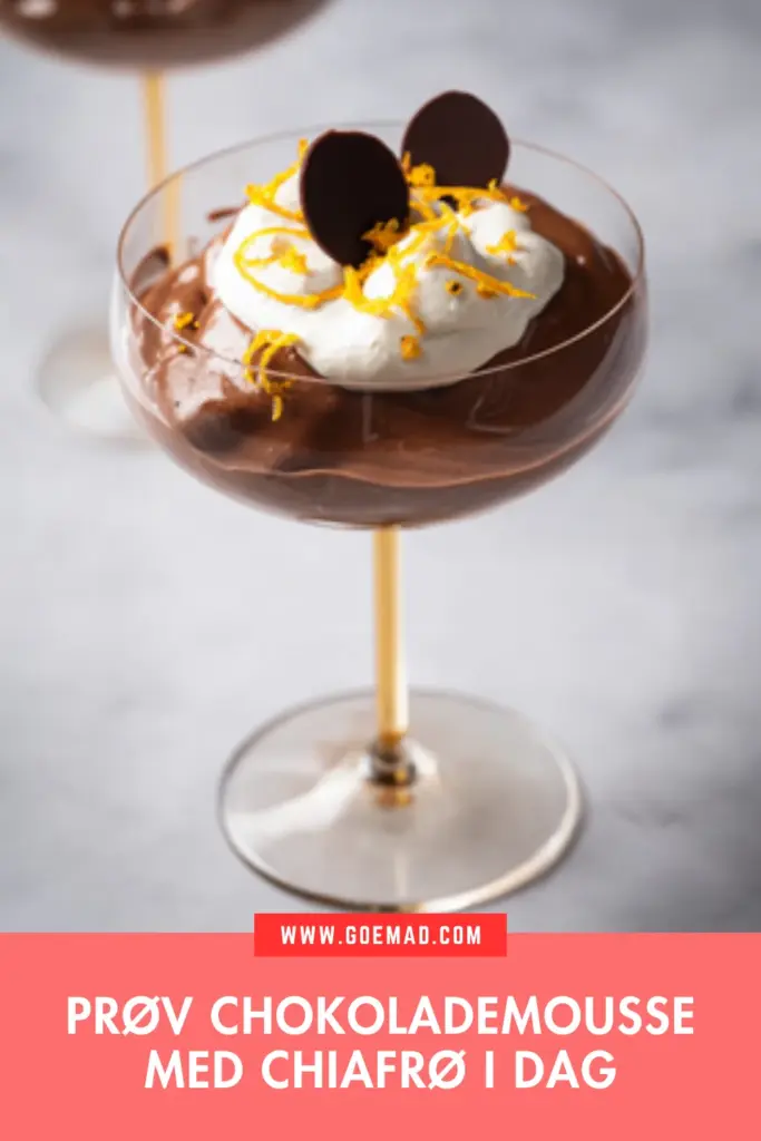 Chokolademousse med chiafrø: en cremet og nem opskrift uden fløde