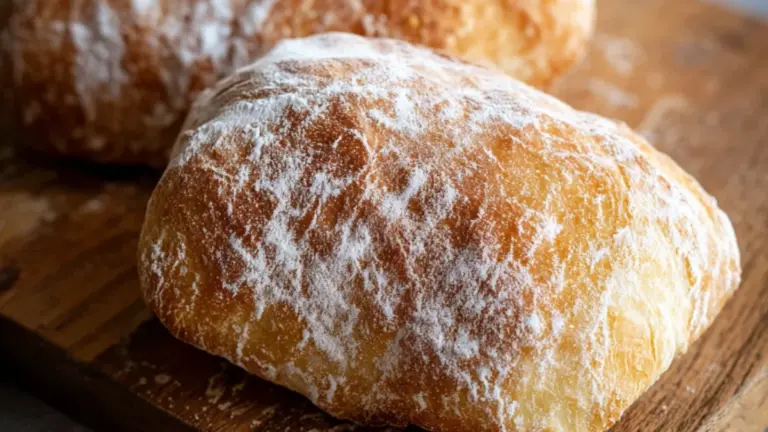 Ciabatta brød med sprød skorpe og store luftbobler: nem opskrift til hjemmebageren