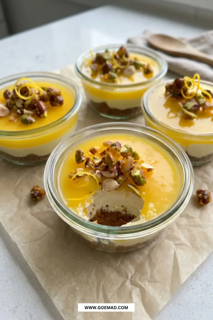 Nem citron cheesecake i glas: en frisk og cremet dessert til alle lejligheder