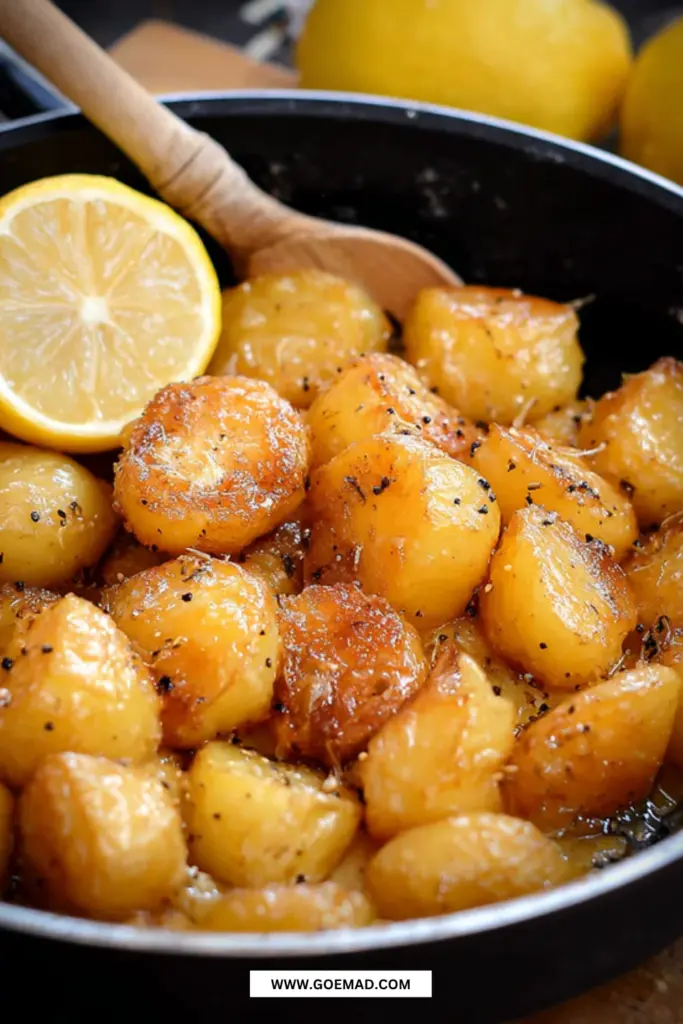 Citronglaserede kartofler: nem opskrift med smør og frisk citron
