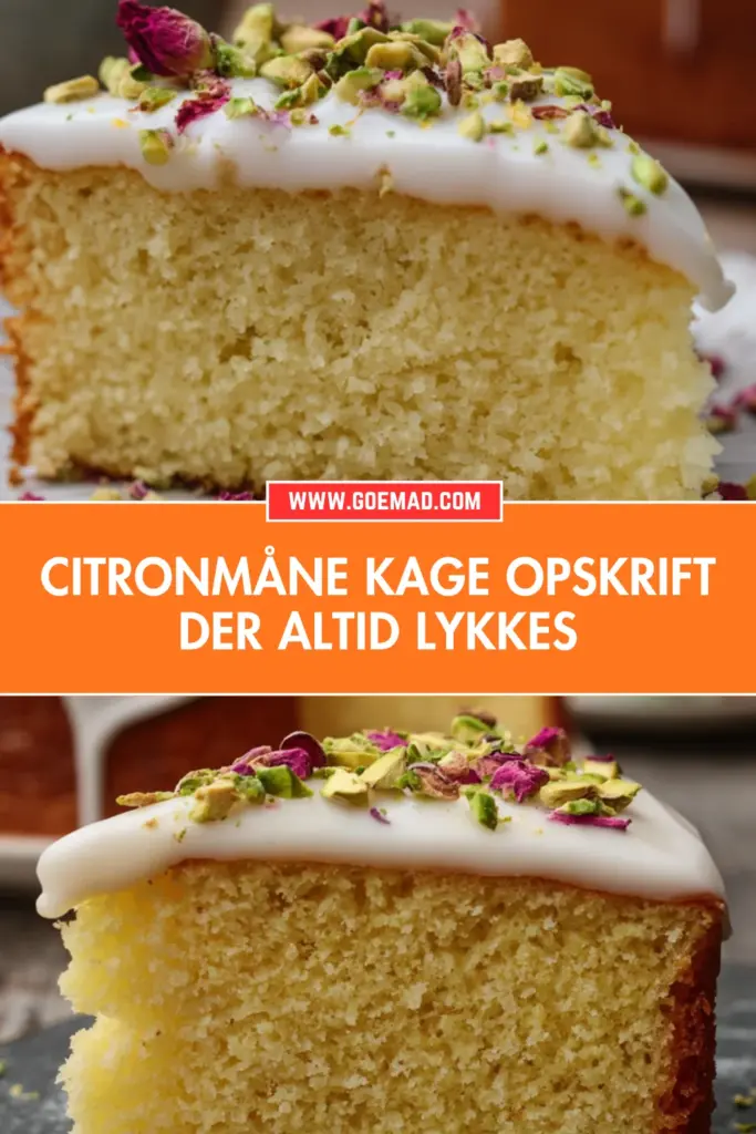 Nem citronmåne kage med marcipan og citronskal: min bedste opskrift