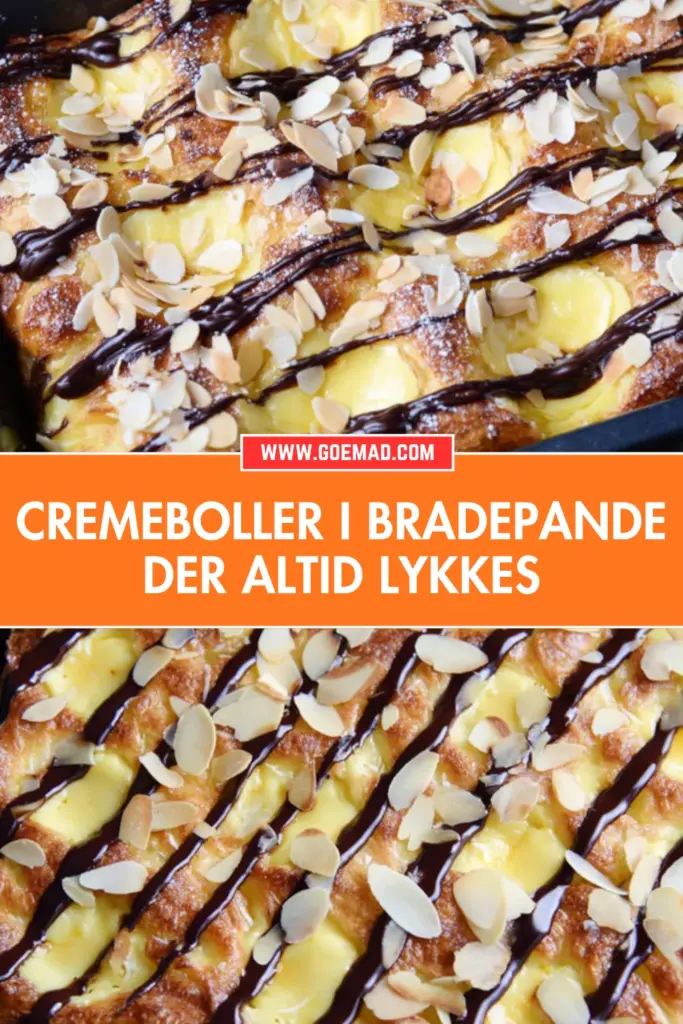Cremeboller i bradepande med vaniljecreme: sådan lykkes de hver gang