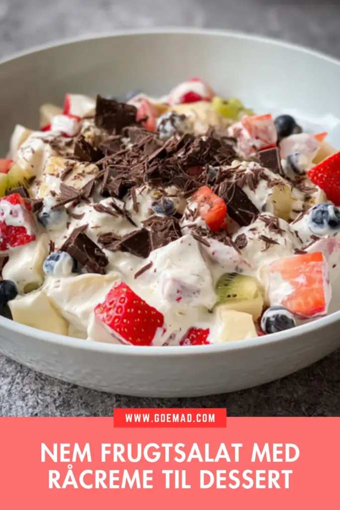 Frugtsalat med råcreme: sådan laver jeg den nemmeste hjemmelavede version
