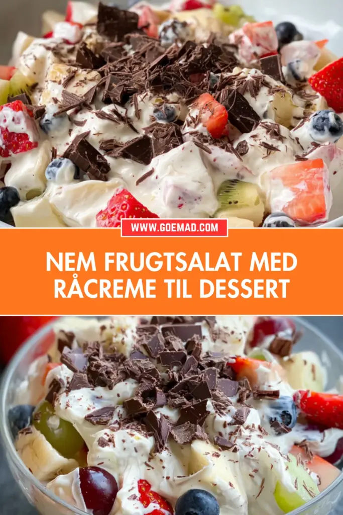 Frugtsalat med råcreme: sådan laver jeg den nemmeste hjemmelavede version