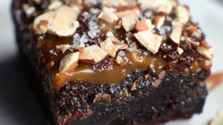 Saftig brownie med karamel og klæbrig midte: sådan gør jeg det