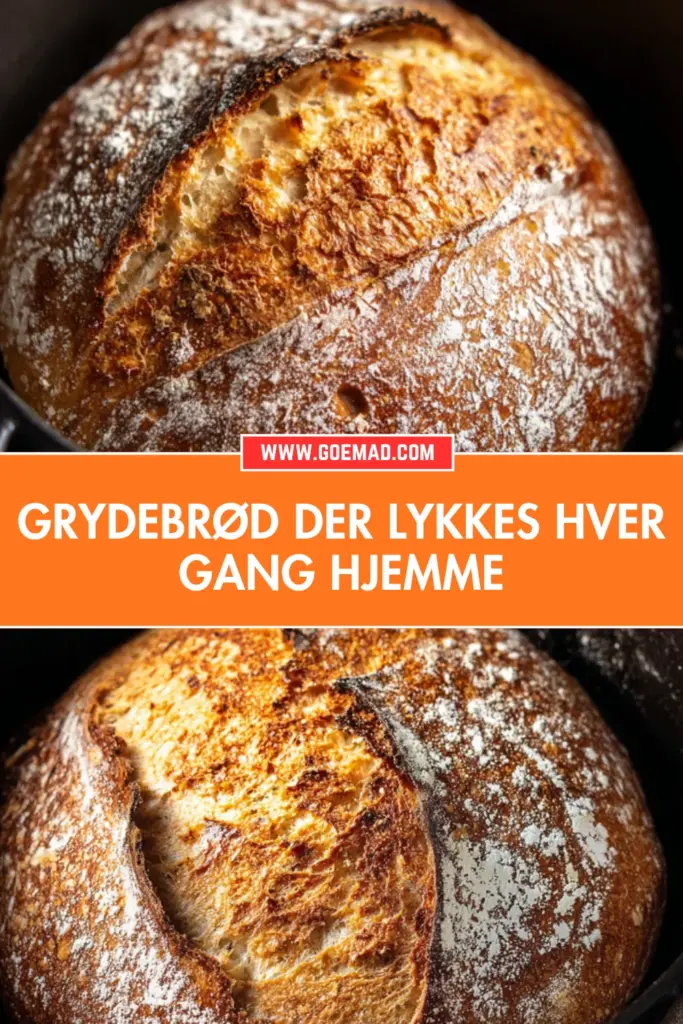 Grydebrød med sprød skorpe: nem opskrift der virker hver eneste gang