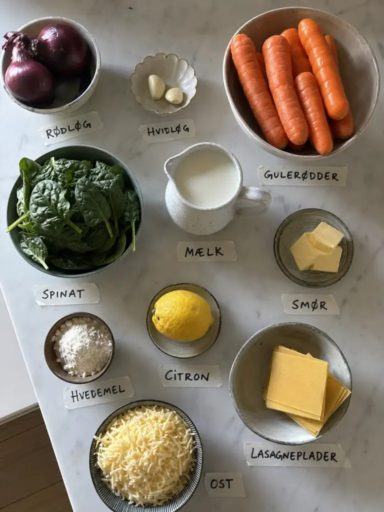 Gulerodslasagne: en nem og cremet vegetarisk ret til hele familien