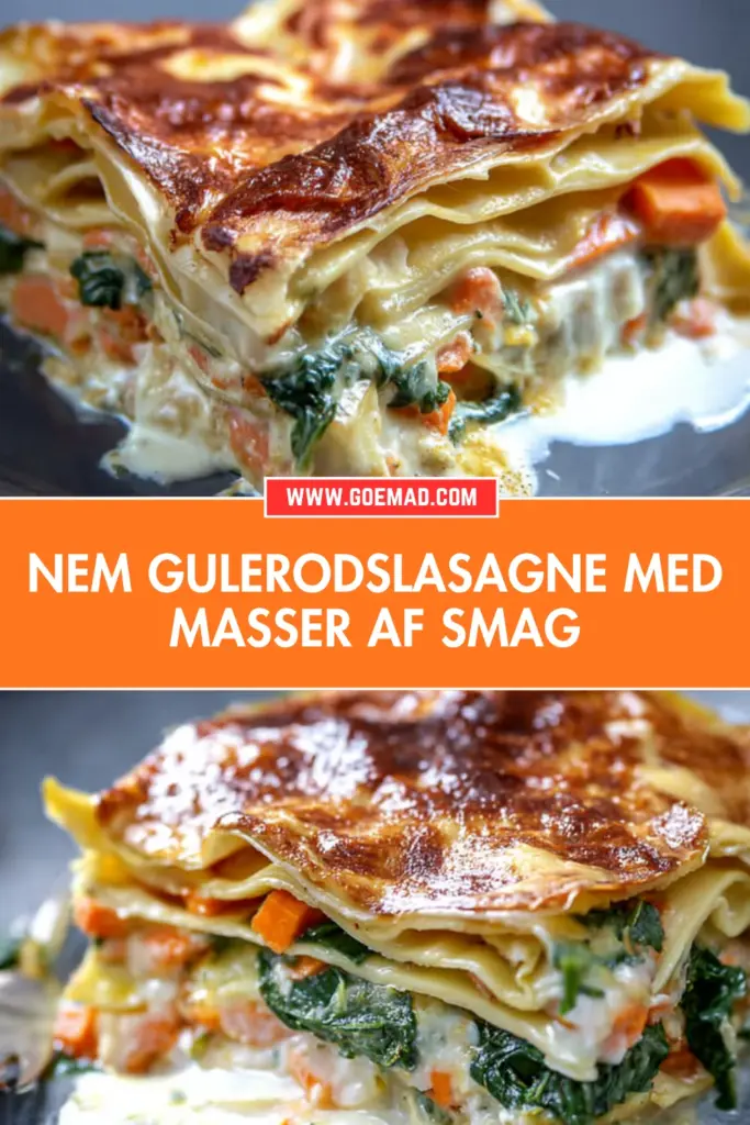 Gulerodslasagne: en nem og cremet vegetarisk ret til hele familien
