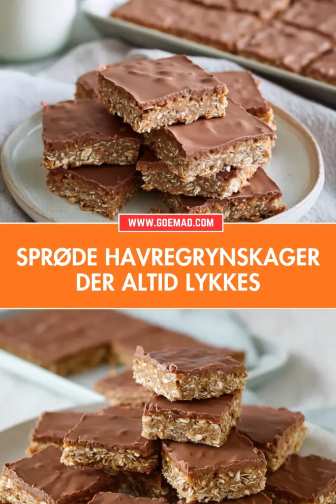 Sprøde havregrynskager der altid lykkes: nem opskrift med nougat