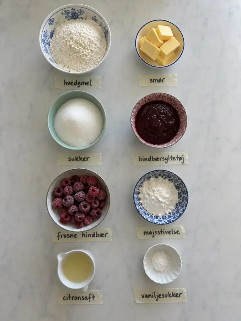 Hjemmelavet hindbær crumble: nem opskrift med sprød, gylden topping