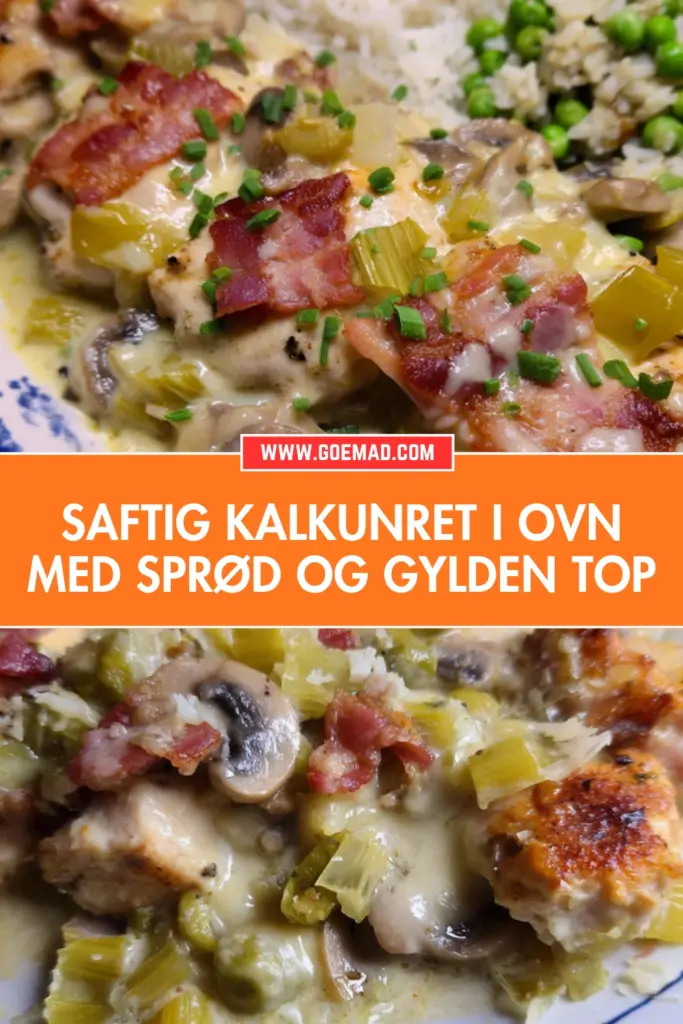 Kalkunret i ovn med sprød ostegratineret top: hjemmelavet og fyldig opskrift