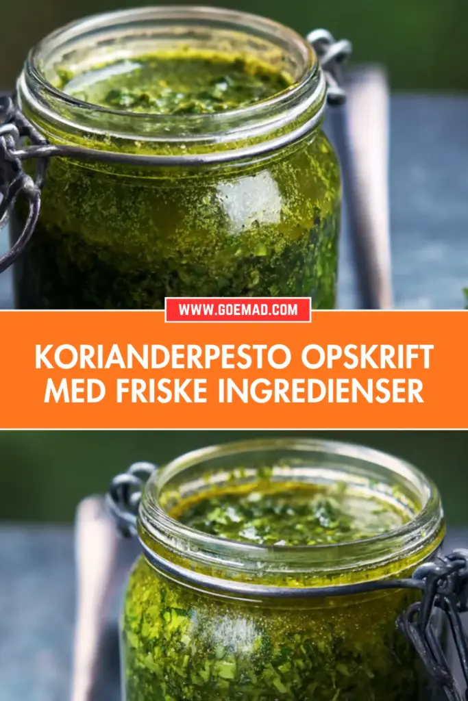 Nem korianderpesto med friske krydderurter: en opskrift du vil vende tilbage til