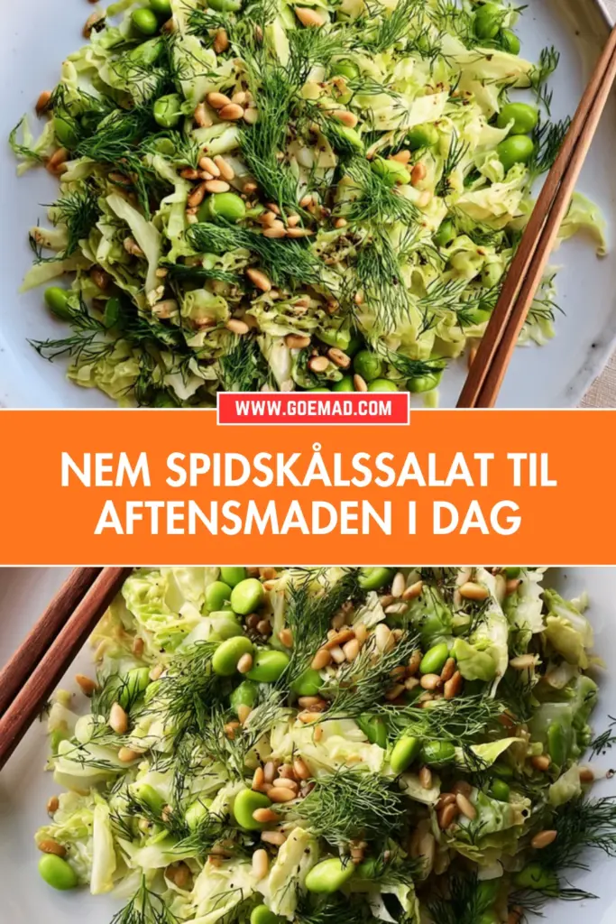 Spidskålssalat med edamame og ristede pinjekerner: nem og fuld af smag