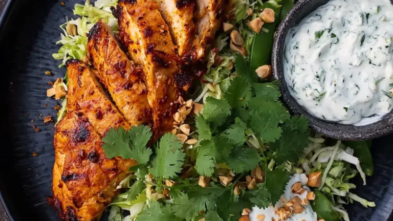 Marineret kylling med garam masala og frisk kålsalat sådan gør jeg det