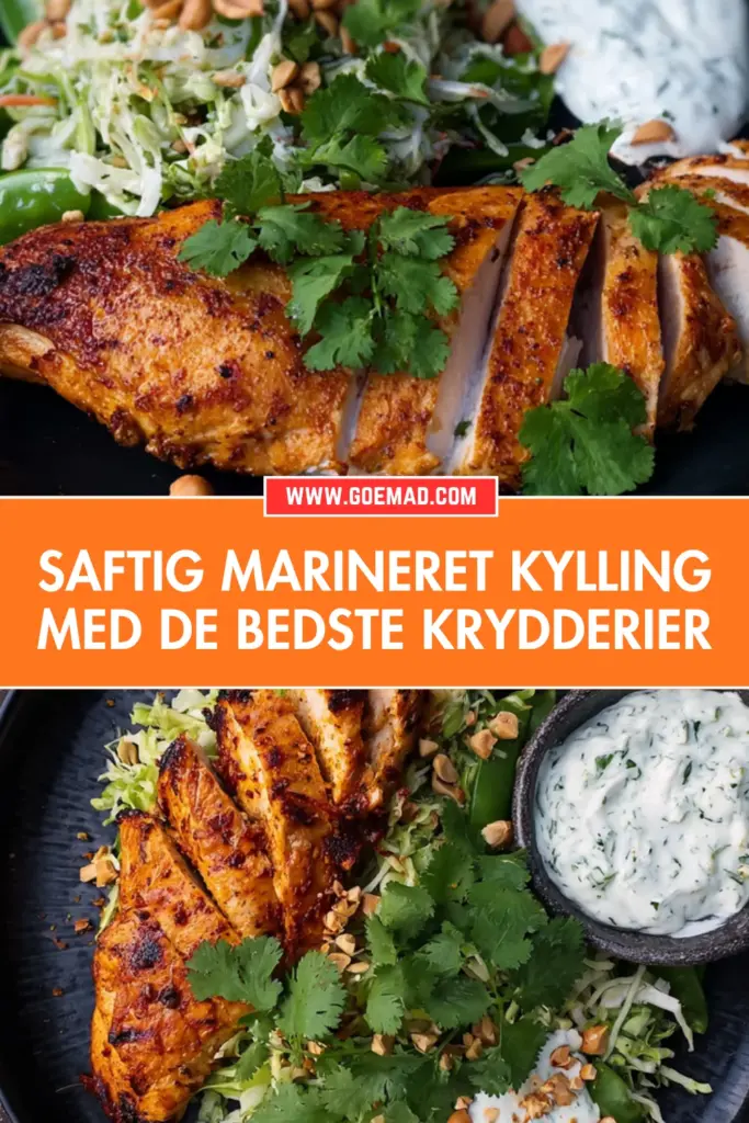 Marineret kylling med garam masala og frisk kålsalat sådan gør jeg det