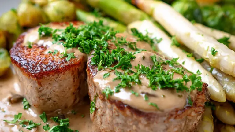 Nem mørbrad opskrift til hverdagsaftensmad med rosenkål og champignon