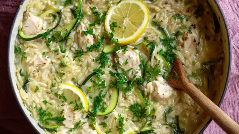 Cremet orzo med kylling i én gryde: enkel, mættende og fuld af smag