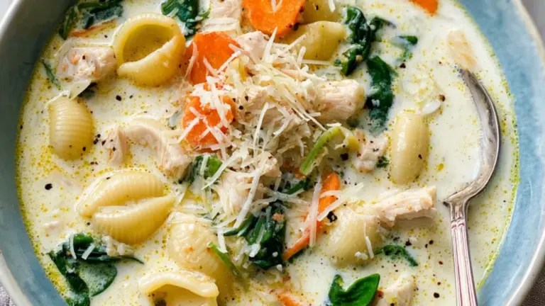 Cremet kyllingesuppe der varmer hele familien på en travl hverdag