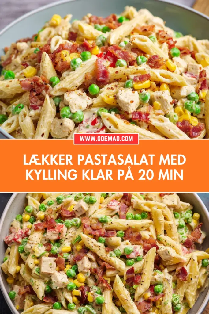 Nem pastasalat med kylling: klar på 20 minutter og fuld af smag