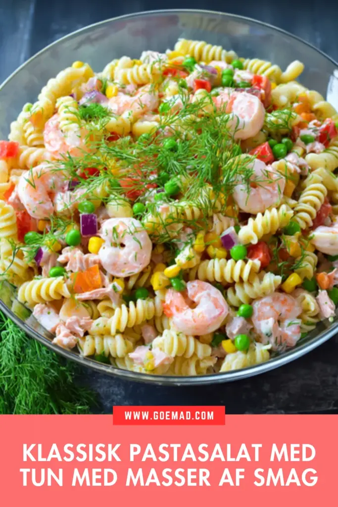 Klassisk pastasalat med tun der smager af mere end forventet