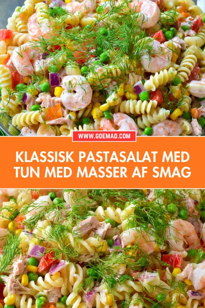 Klassisk pastasalat med tun der smager af mere end forventet
