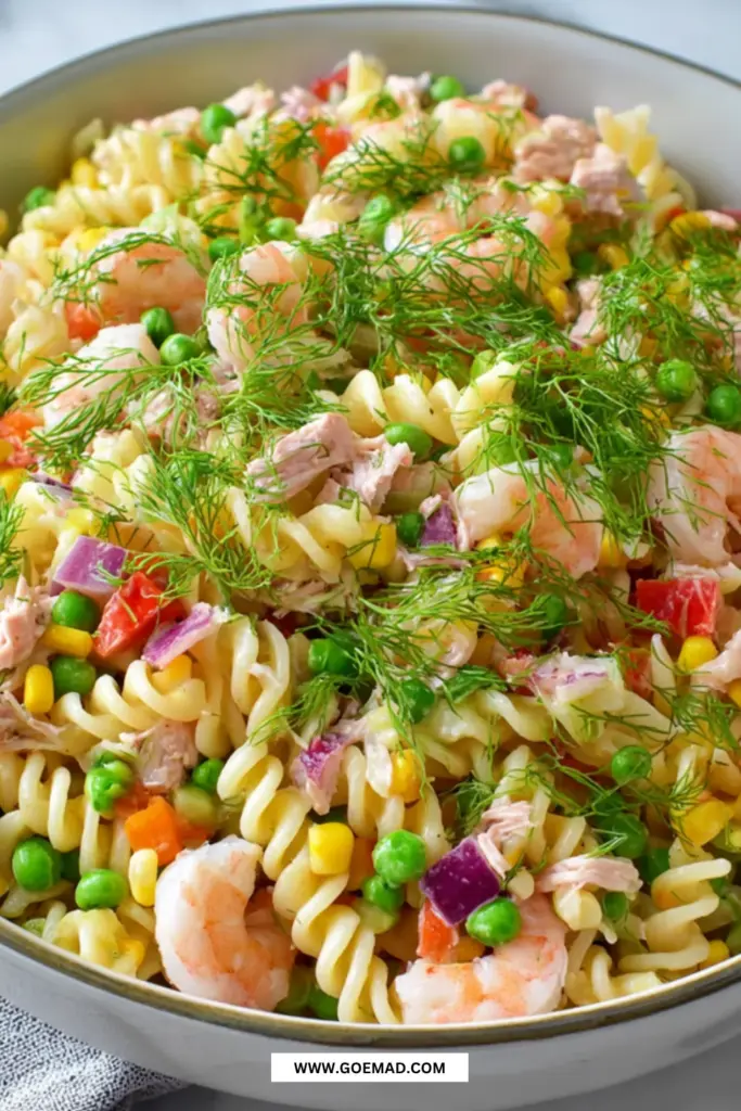 Klassisk pastasalat med tun der smager af mere end forventet