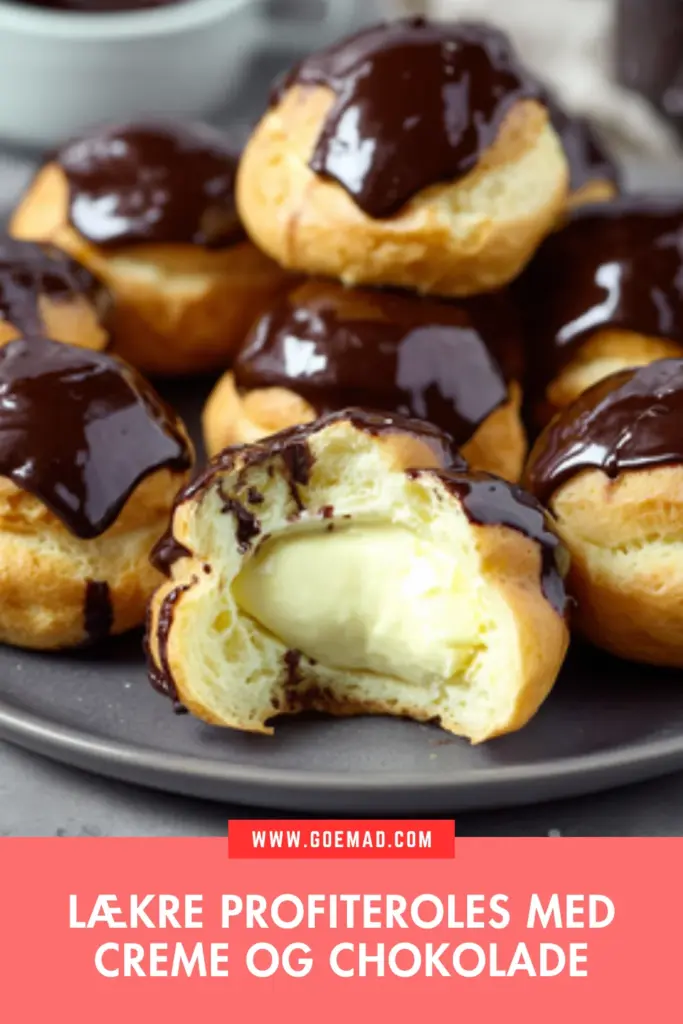 Klassiske profiteroles med creme og chokolade: sådan laver du dem selv