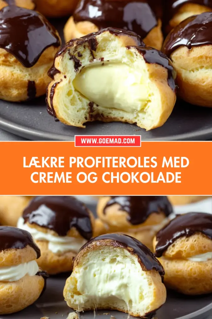 Klassiske profiteroles med creme og chokolade: sådan laver du dem selv