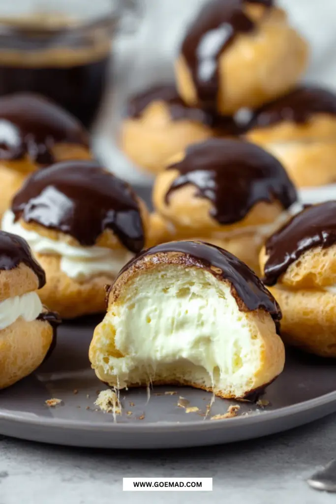Klassiske profiteroles med creme og chokolade: sådan laver du dem selv
