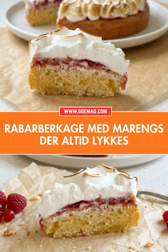 Saftig rabarberkage med marengs: sådan lykkes den hver gang
