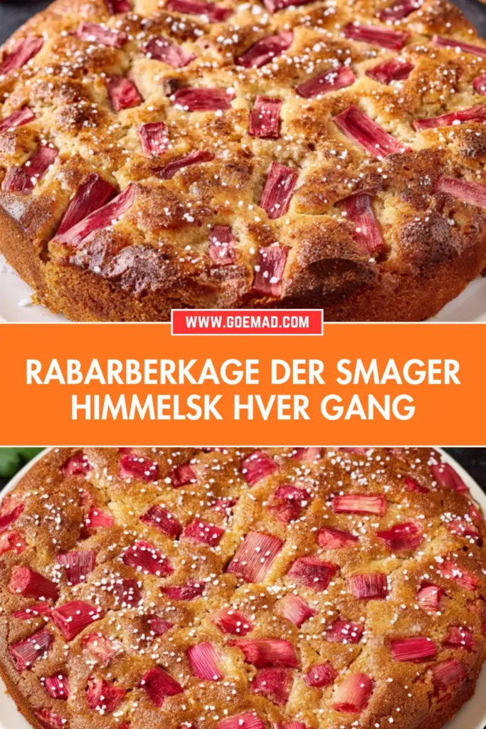 Nem rabarberkage opskrift: luftig, saftig og fuld af smag
