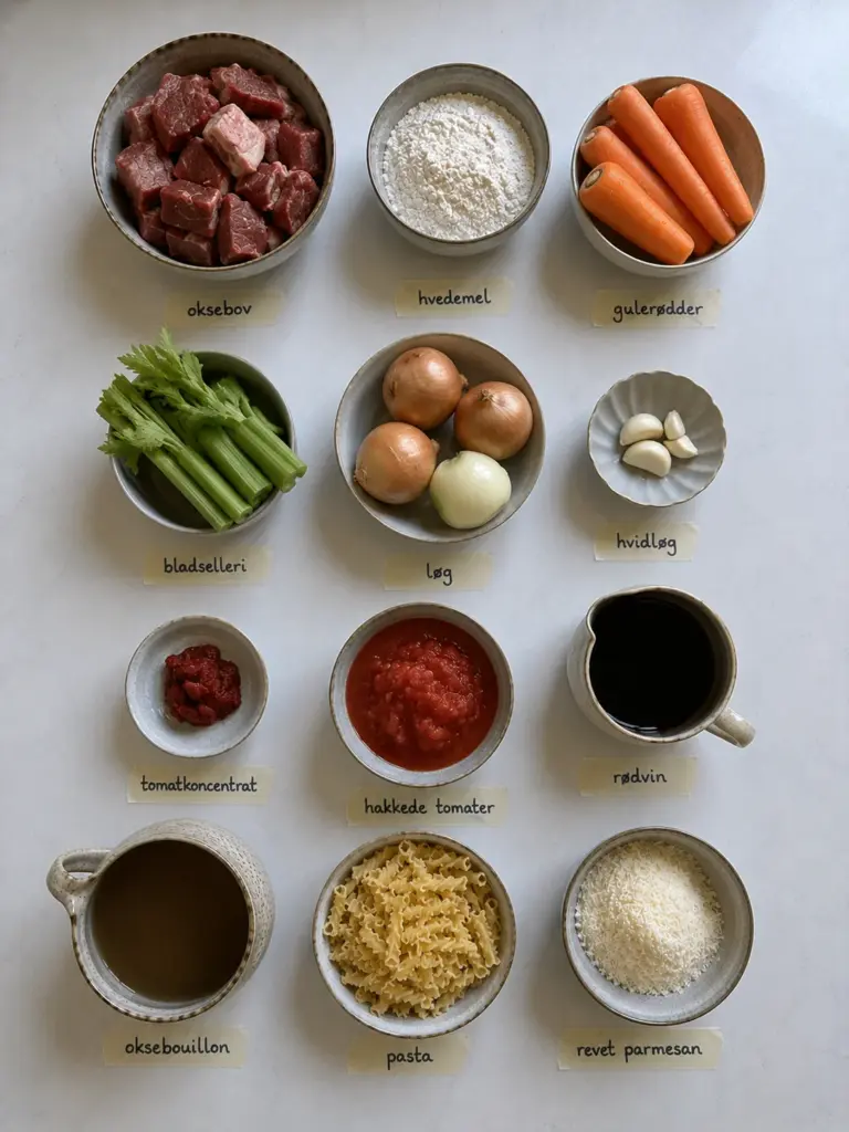 Hjemmelavet ragu opskrift med mør oksebov og rig tomatsauce