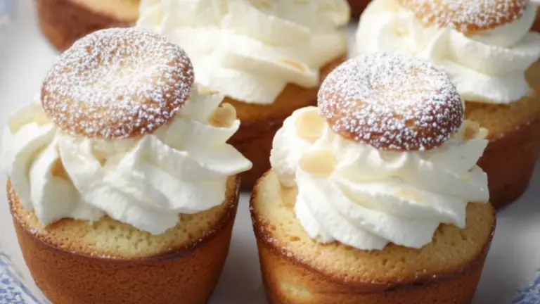 Bløde semlor muffins med marcipan: nem opskrift til fastelavn