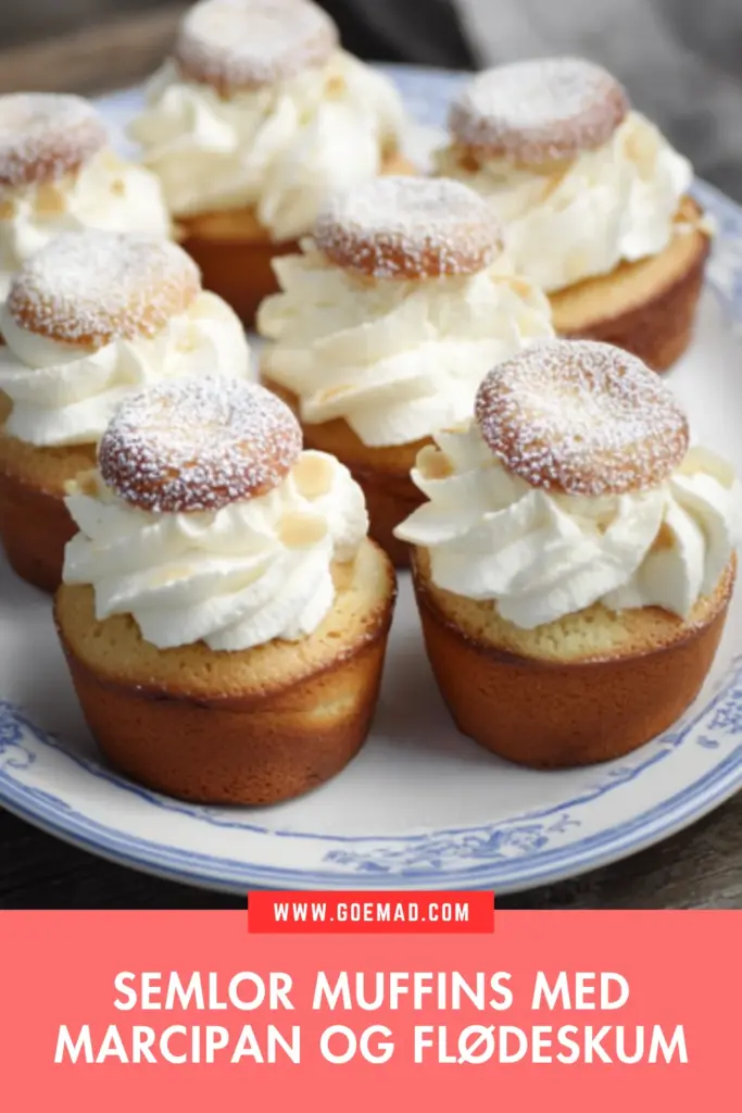 Bløde semlor muffins med marcipan: nem opskrift til fastelavn