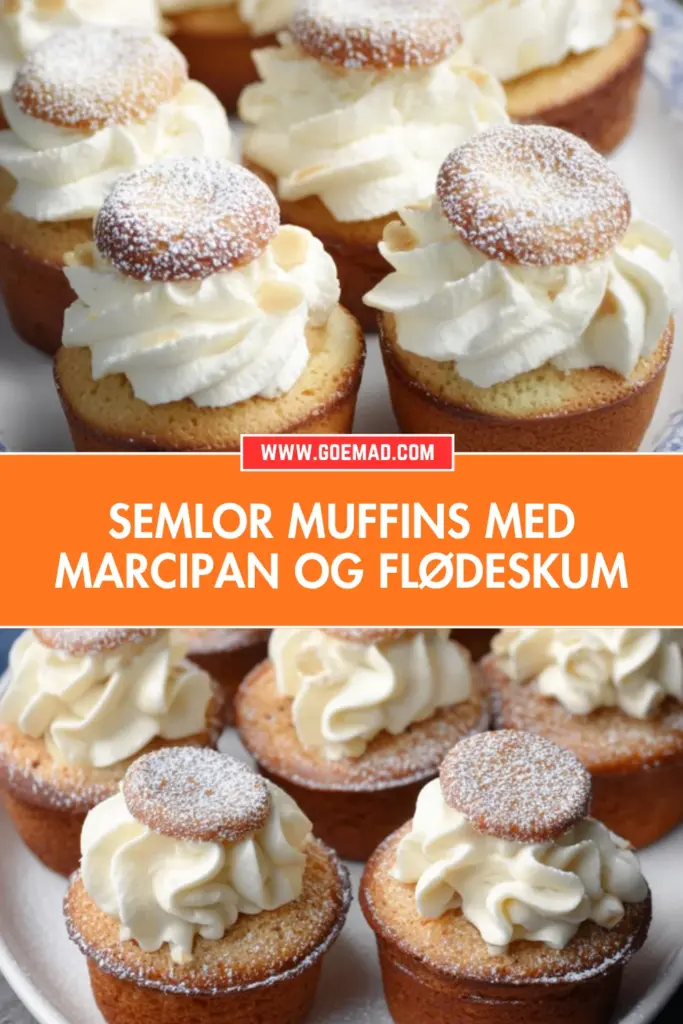 Bløde semlor muffins med marcipan: nem opskrift til fastelavn