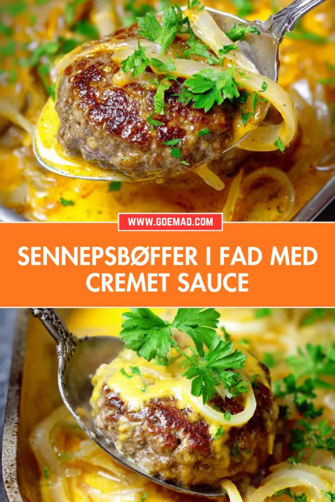 Klassiske sennepsbøffer i fad med sauce: sådan laver jeg dem perfekte hver gang