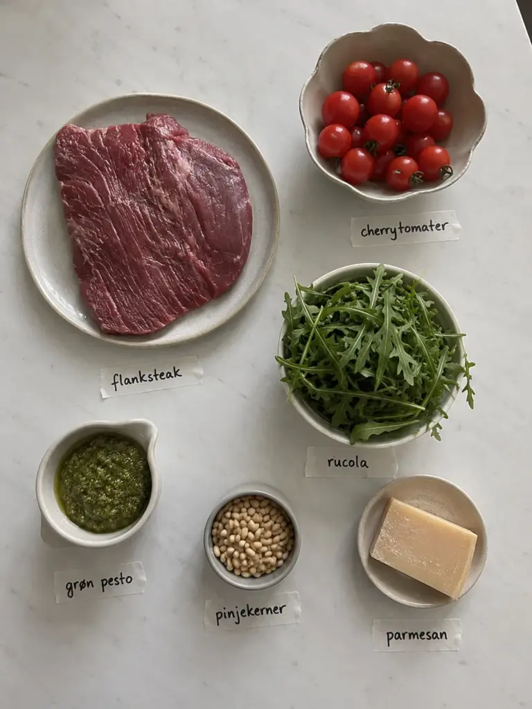 Saftig steaksalat med røstede tomater og parmesan: sådan laver jeg den