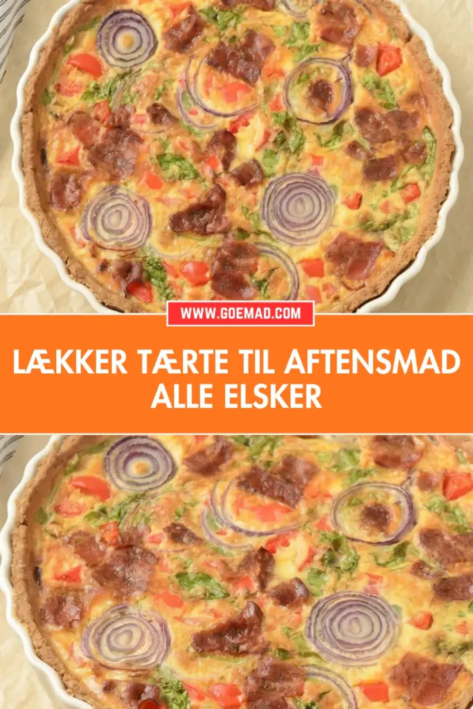 Nem tærte til aftensmad med bacon, æg og grøntsager