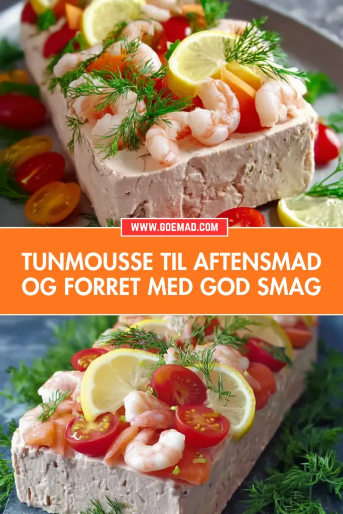 Tunmousse til forret og aftensmad: en cremet klassiker med god smag