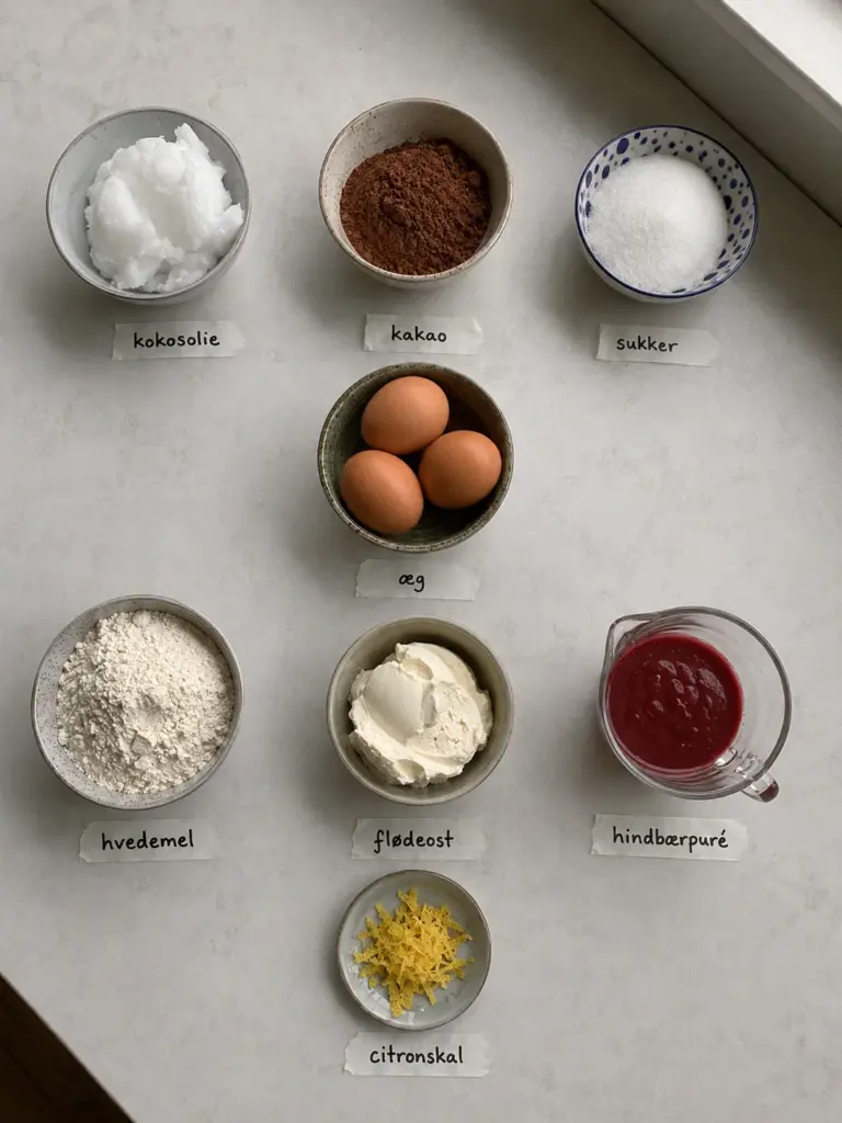 Brownie med hindbær: den bedste opskrift med cremet cheesecake swirl